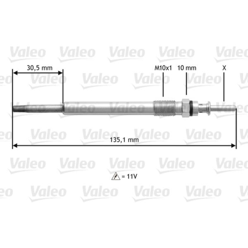 Glühkerze Valeo 345112 für Bmw Opel Saab Vauxhall