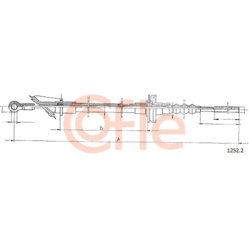 Seilzug Kupplungsbetätigung Cofle 1252.2 für Fiat