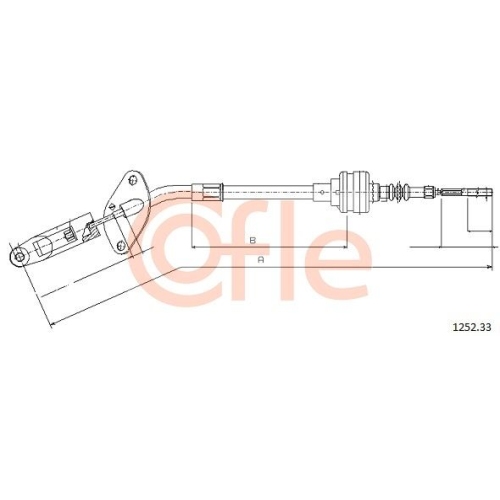 Seilzug Kupplungsbetätigung Cofle 1252.33 für Fiat