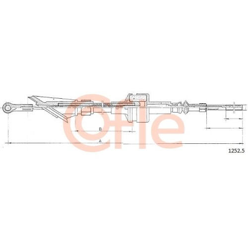 Seilzug Kupplungsbetätigung Cofle 1252.5 für Fiat