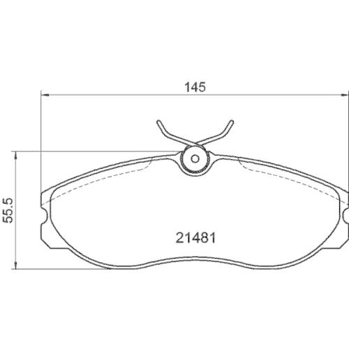 Bremsbelagsatz Scheibenbremse Hella Pagid 8DB 355 016-651 für Ford Nissan