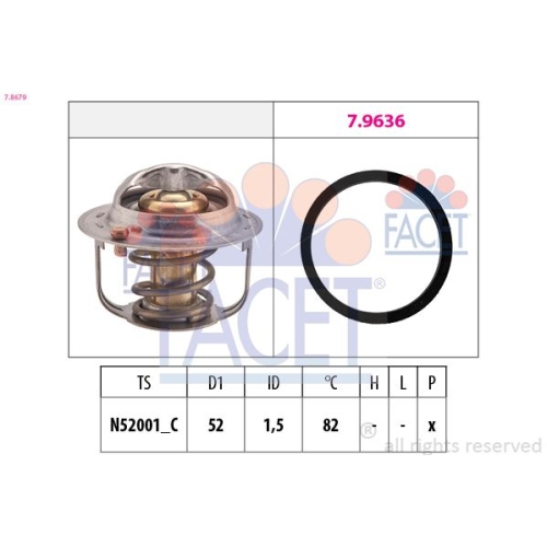 Thermostat Kühlmittel Facet 7.8679 Made In Italy - Oe Equivalent für Fiat Subaru