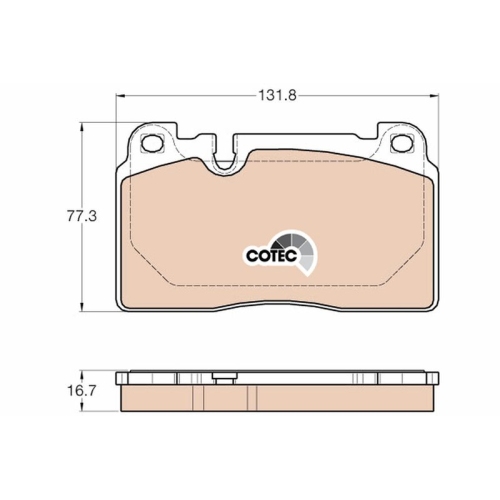 Bremsbelagsatz Scheibenbremse Trw GDB1974 Cotec für Audi Porsche Seat Skoda VW