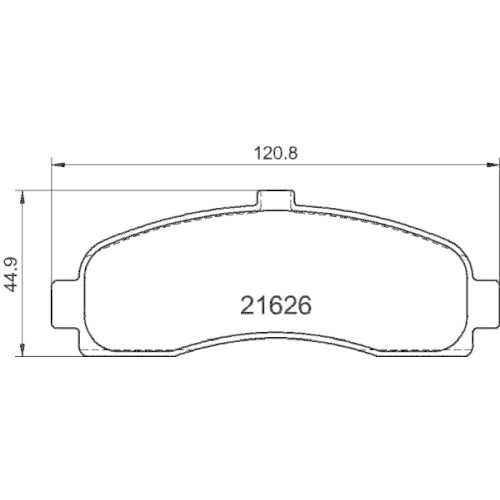 Bremsbelagsatz Scheibenbremse Hella Pagid 8DB 355 016-501 für Nissan Vorderachse