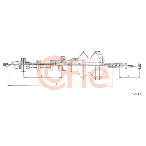 Gaszug Cofle 1253.4 für Fiat