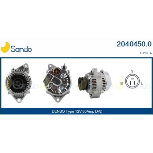 Generator Sando 2040450.0 für Toyota