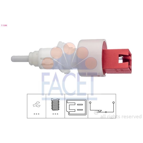 Schalter Kupplungsbetätigung (gra) Facet 7.1248 Made In Italy - Oe Equivalent