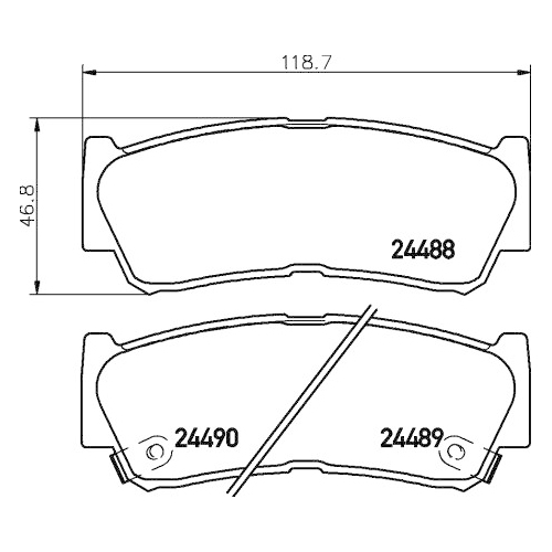 Bremsbelagsatz Scheibenbremse Hella Pagid 8DB 355 013-081 für Hyundai Jac