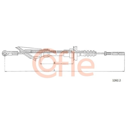 Seilzug Kupplungsbetätigung Cofle 1262.2 für Fiat