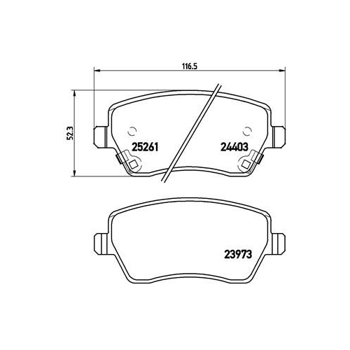 Bremsbelagsatz Scheibenbremse Brembo P56086 Prime Line für Nissan Renault Datsun