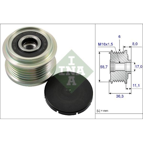 Generatorfreilauf Ina 535 0160 10 für Citroën Fiat Ford Peugeot