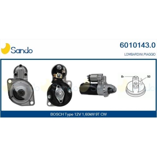 Starter Sando 6010143.0 für Volvo Piaggio Lombardini