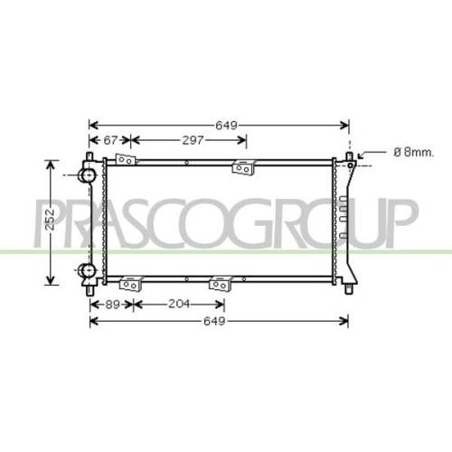 Kühler Motorkühlung Prasco FT121R005 Prascoselection für Fiat