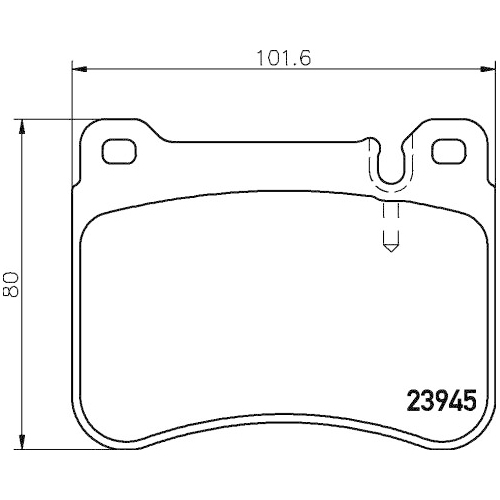 Bremsbelagsatz Scheibenbremse Hella Pagid 8DB 355 006-541 für Mercedes Benz