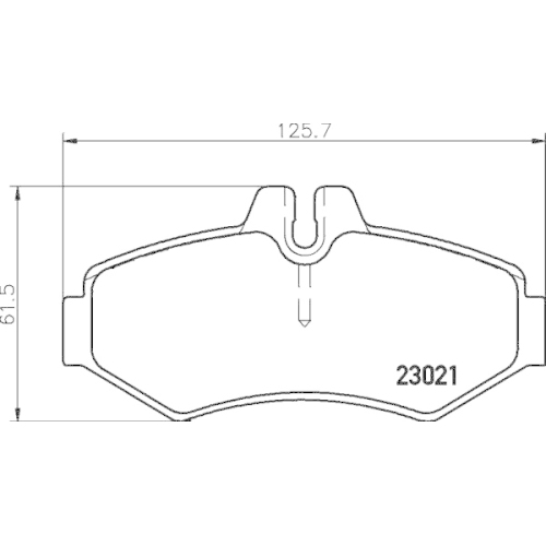 Bremsbelagsatz Scheibenbremse Hella Pagid 8DB 355 008-651 für Mercedes Benz VW