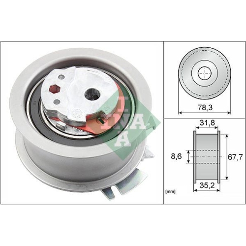 Spannrolle Zahnriemen Ina 531 0628 30 für Audi Chrysler Dodge Mitsubishi Seat VW