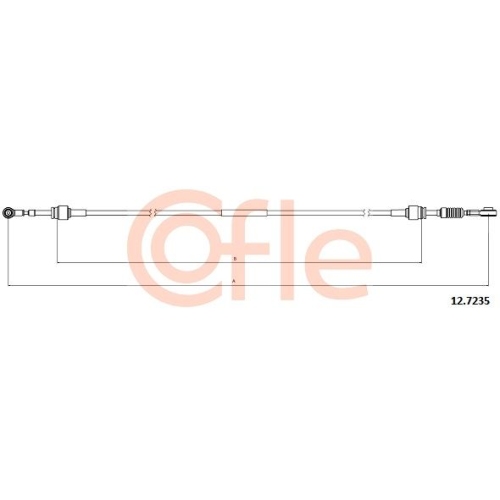 Seilzug Schaltgetriebe Cofle 12.7235 für Fiat