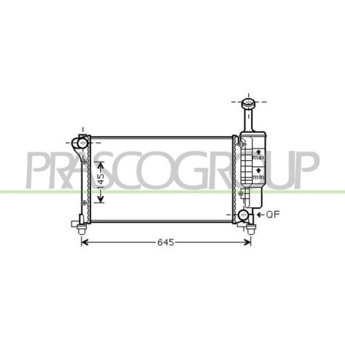 Kühler Motorkühlung Prasco FT122R004 Prascoselection für Fiat