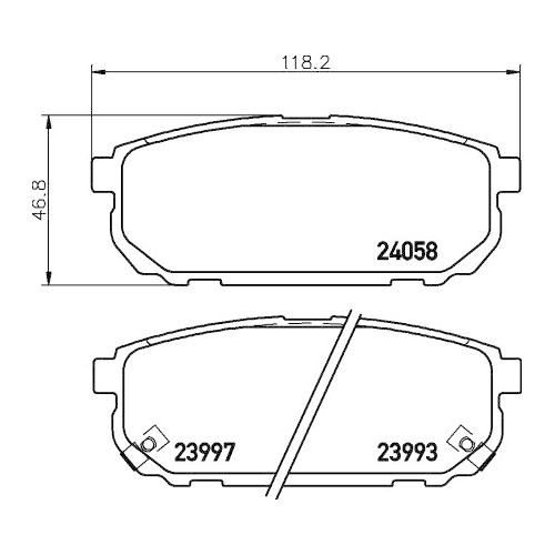 Bremsbelagsatz Scheibenbremse Hella Pagid 8DB 355 010-871 für Kia Hinterachse