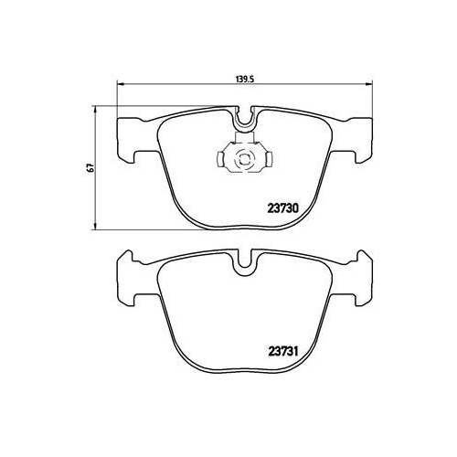 Bremsbelagsatz Scheibenbremse Brembo P06026 Prime Line für Bmw Bentley