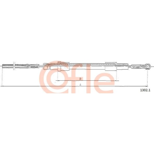 Seilzug Kupplungsbetätigung Cofle 1302.1 für Fiat