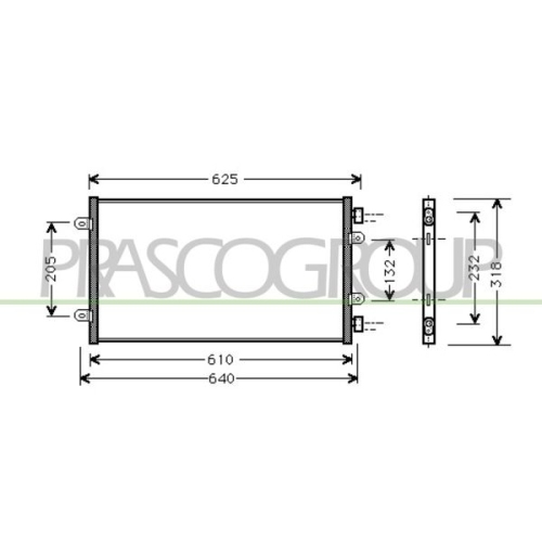 Kondensator Klimaanlage Prasco FT133C003 Prascoselection für Fiat