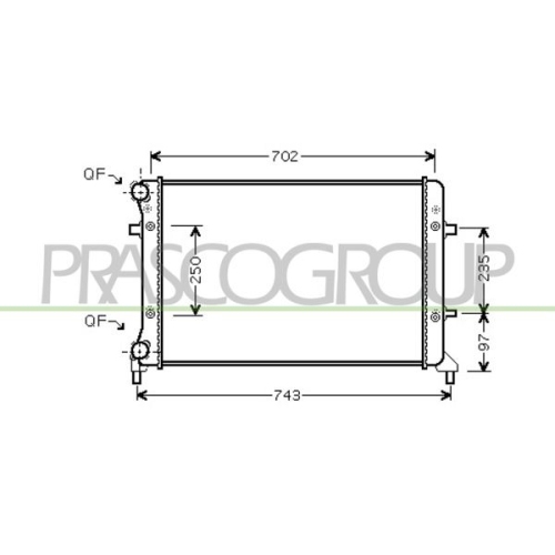 Kühler Motorkühlung Prasco AD320R012 Prascoselection für Audi Seat Skoda VW