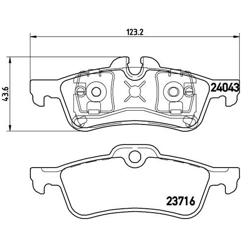 Bremsbelagsatz Scheibenbremse Brembo P06032 Prime Line für Bmw Mini Hinterachse