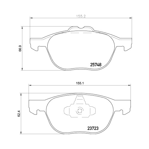 Bremsbelagsatz Scheibenbremse Hella Pagid 8DB 355 020-411 für Ford Vorderachse