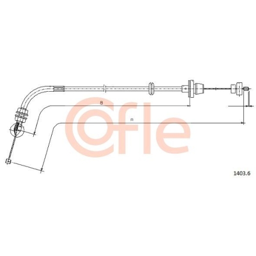 Gaszug Cofle 1403.6 für Fiat