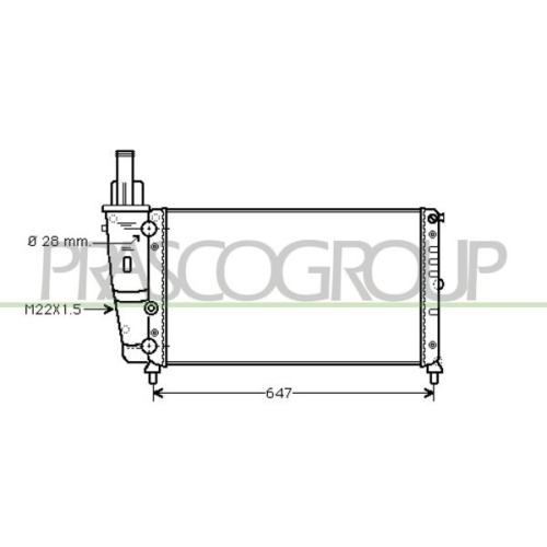 Kühler Motorkühlung Prasco FT132R003 Prascoselection für Fiat Lancia