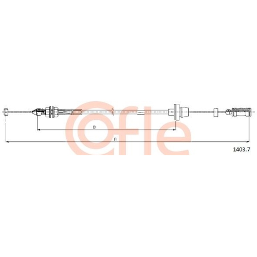 Gaszug Cofle 1403.7 für Fiat