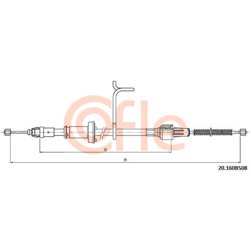 Seilzug Feststellbremse Cofle 20.160B508 für Chrysler Hinten Links