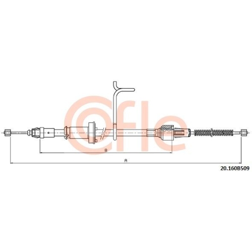 Seilzug Feststellbremse Cofle 20.160B509 für Chrysler Hinten Rechts