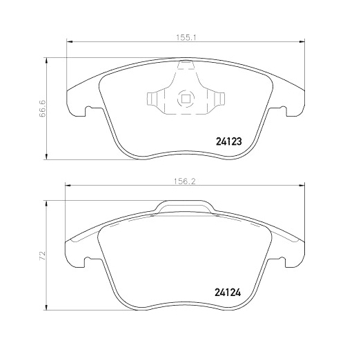 Bremsbelagsatz Scheibenbremse Hella Pagid 8DB 355 019-881 für Land Rover