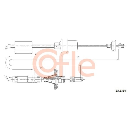 Seilzug Kupplungsbetätigung Cofle 15.1314 für Rover