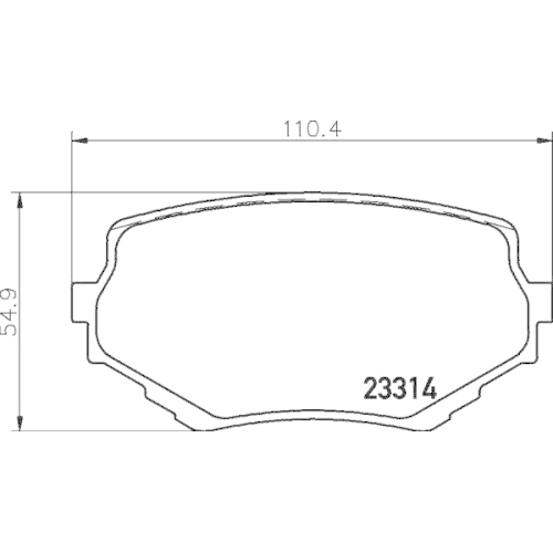 Bremsbelagsatz Scheibenbremse Hella Pagid 8DB 355 017-181 für Mazda Suzuki