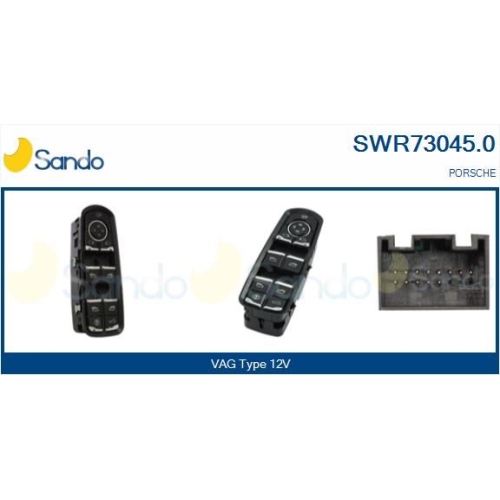 Schalter Fensterheber Sando SWR73045.0 für Porsche Fahrerseitig