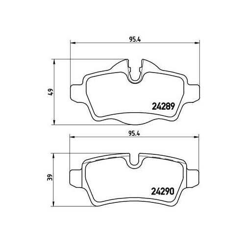 Bremsbelagsatz Scheibenbremse Brembo P06052 Prime Line für Bmw Mini Hinterachse