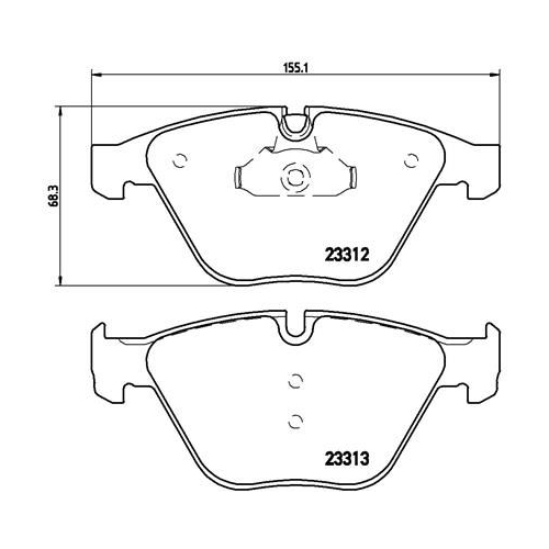 Bremsbelagsatz Scheibenbremse Brembo P06054 Prime Line für Bmw Vorderachse