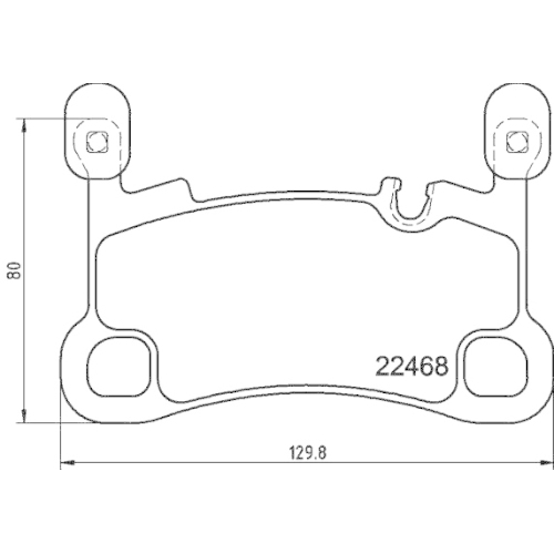 Bremsbelagsatz Scheibenbremse Hella Pagid 8DB 355 039-111 für Porsche