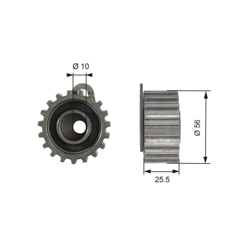 Spannrolle Zahnriemen Gates T42073 Powergrip® für Ford