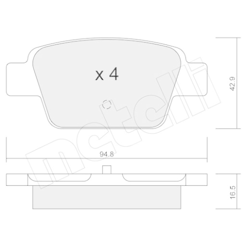 Bremsbelagsatz Scheibenbremse Metelli 22-0323-0 für Alfa Romeo Fiat Lancia