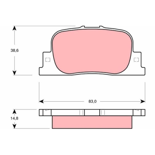 Bremsbelagsatz Scheibenbremse Trw GDB3278 für Toyota Lexus Geely Lifan Byd