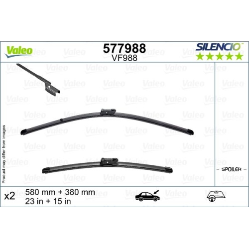 Wischblatt Valeo 577988 Silencio Flat Blade Set für Nissan Vorne