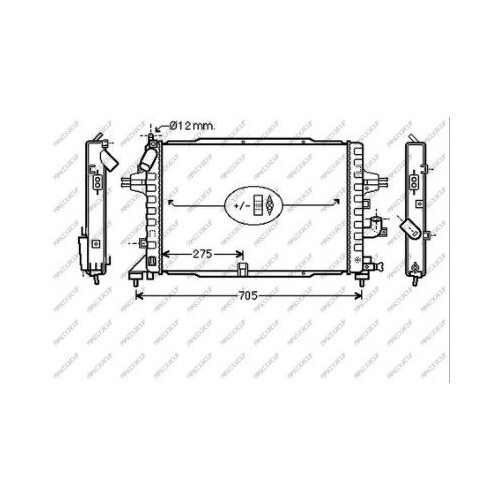 Kühler Motorkühlung Prasco OP410R003 Prascoselection für Opel Vauxhall