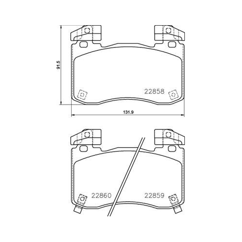 Bremsbelagsatz Scheibenbremse Brembo P30113 Prime Line für Kia Vorderachse