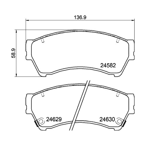 Bremsbelagsatz Scheibenbremse Hella Pagid 8DB 355 013-761 für Mazda Mitsubishi