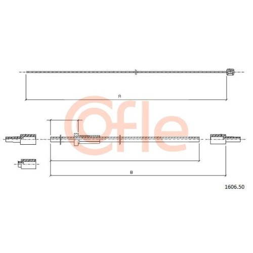 Motorhaubenzug Cofle 1606.50 für Fiat Lada Seat