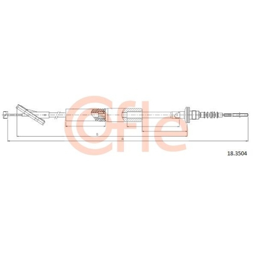 Seilzug Kupplungsbetätigung Cofle 18.3504 für Chevrolet